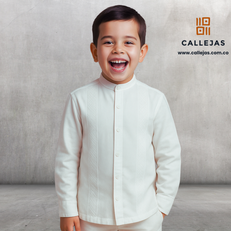 Guayabera Niño blanco neru ml