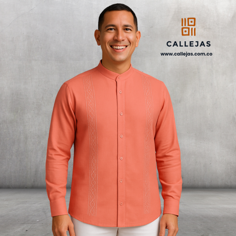 GUAYABERA SALMON NERU ML